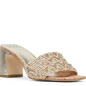 Donald J. Pliner Beige Woven Heels